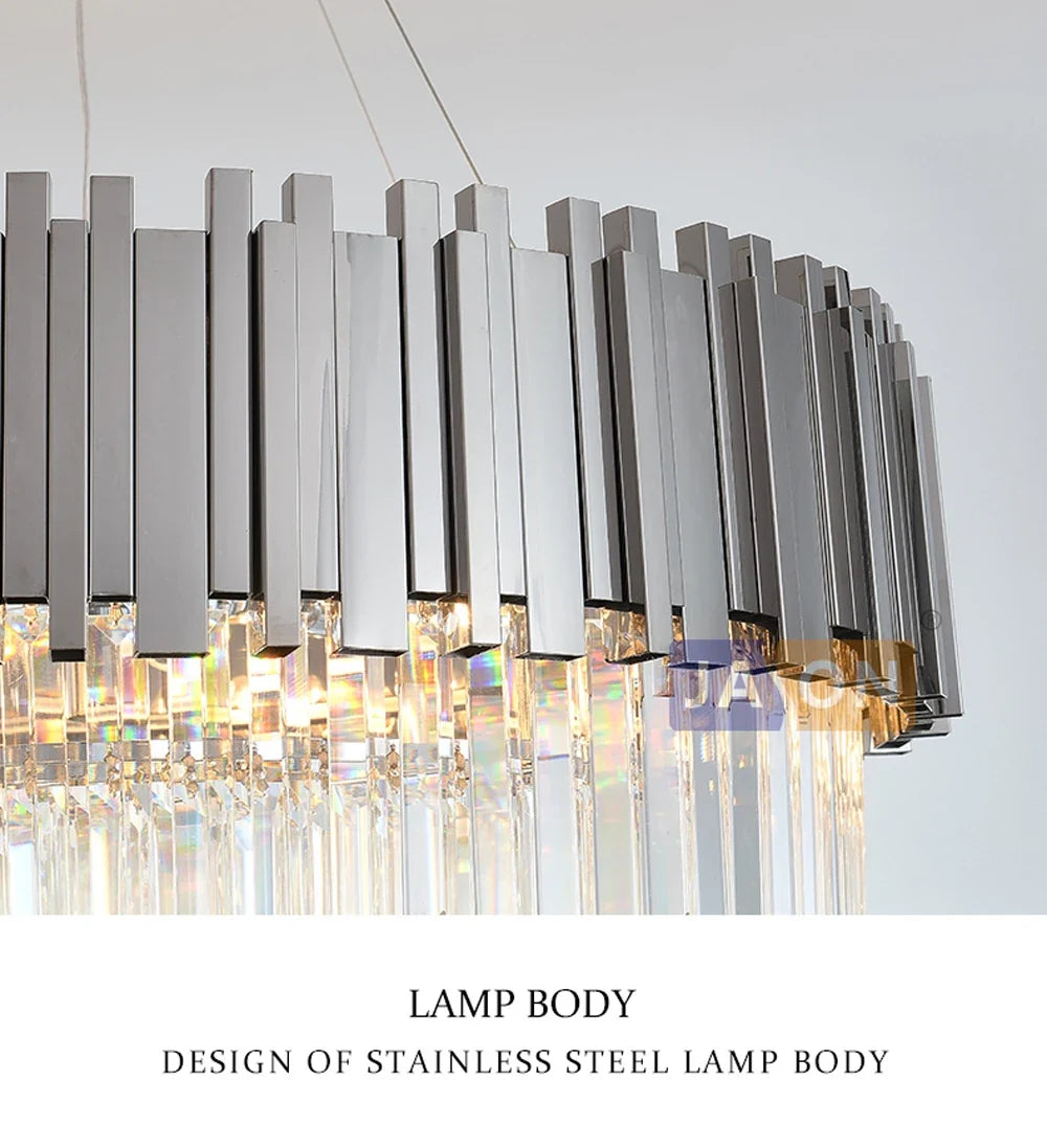 Lustre Cristal Design — Moderne — Oval 150cm