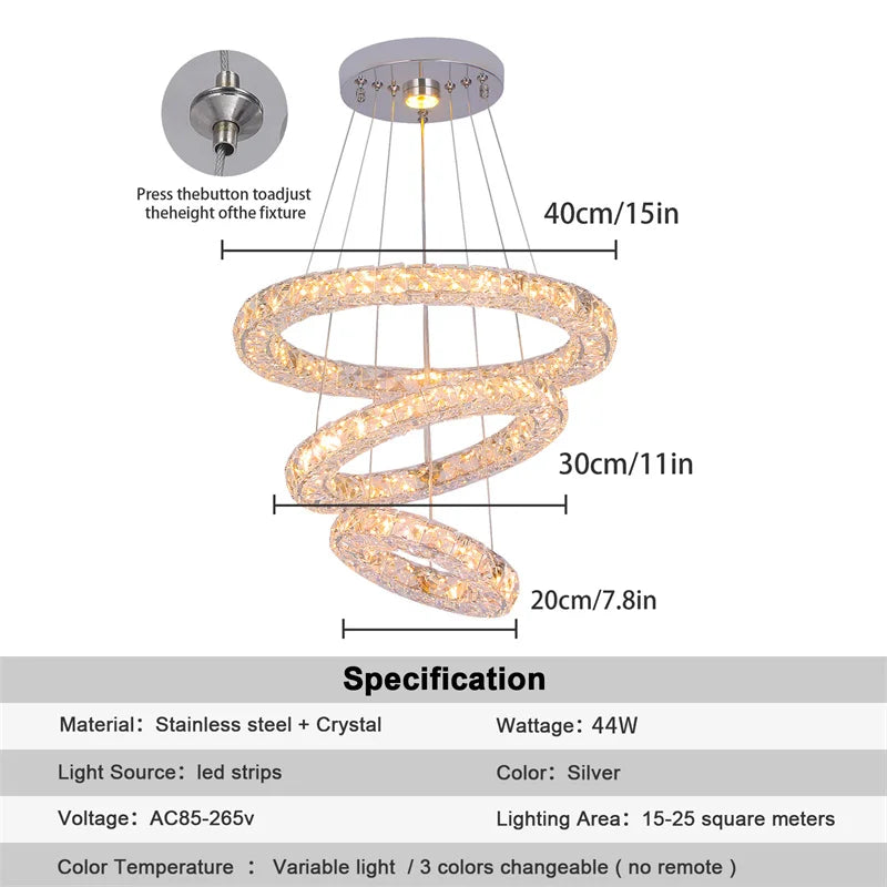 Lustre Cristal Ancien — Entrée