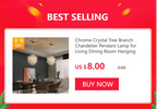 Lustre Cristal Salon — Chambre