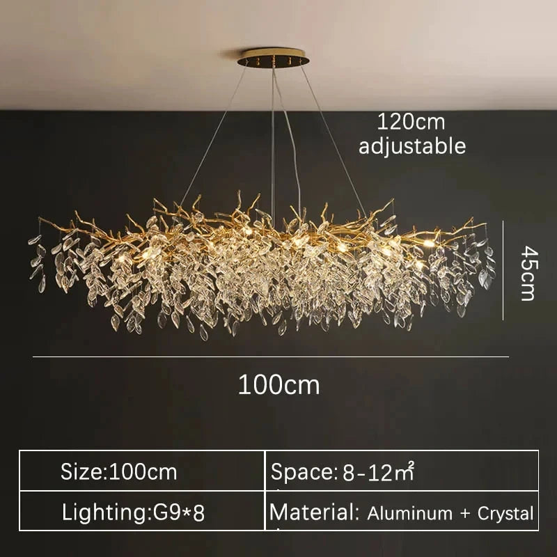 Grand Lustre Salle à Manger — Cristal Grand Format