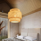 Suspension Bambou Moderne 30/40/50cm - Lustre LED Design Naturel