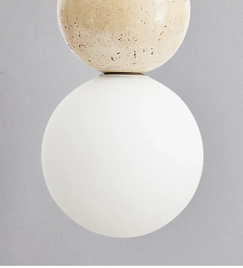 Suspension Design Bauhaus Crème — Pierre et Bois Médiéval — Chambre et Bar
