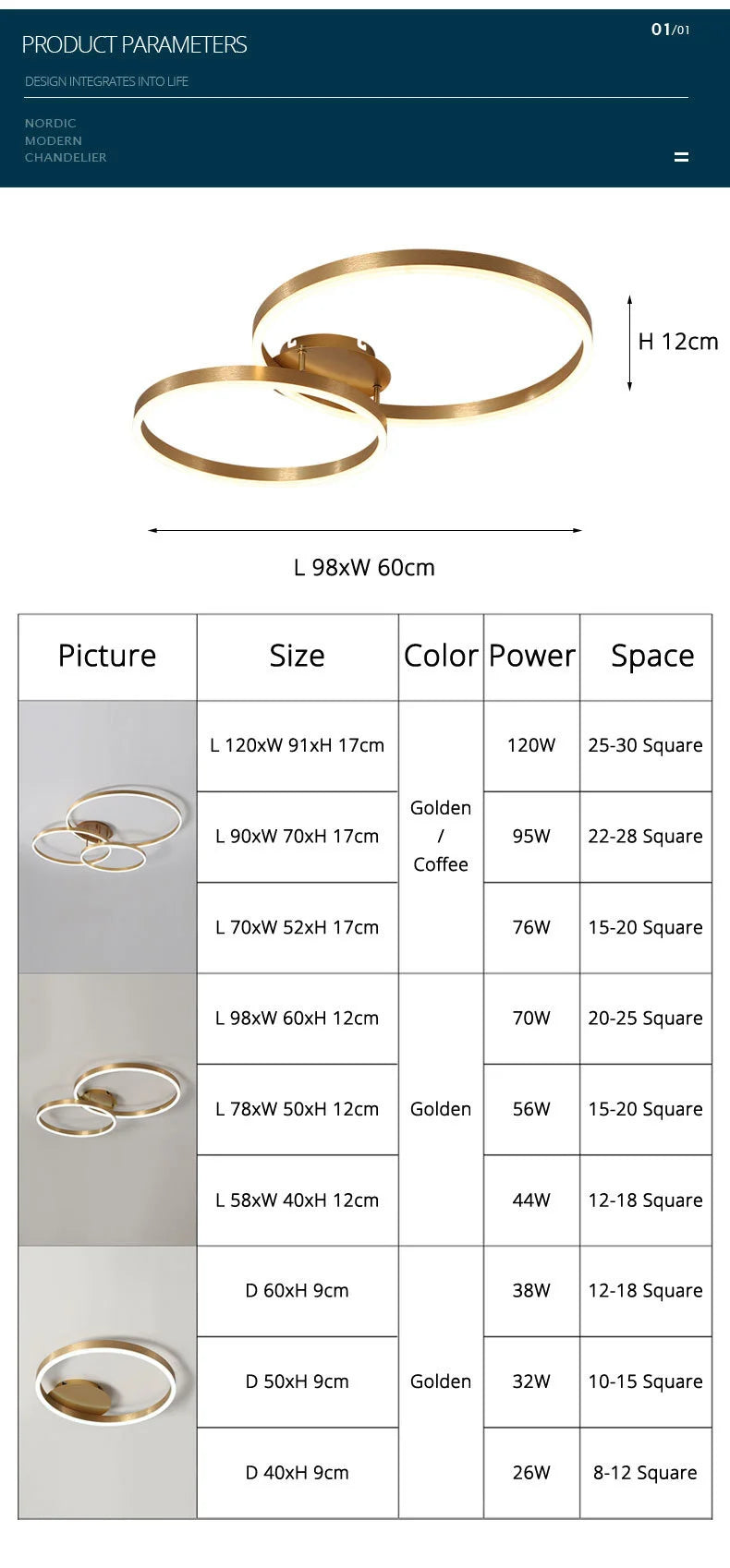 Lustre Chambre Ado — Plafonnier Anneau LED