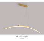 Lustre Arc LED Contemporain Dimmable — Cuisine et Restaurant — Design Épuré