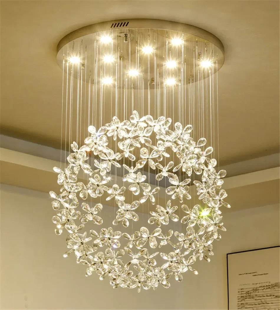 Lustre Cristal Moderne — Escalier