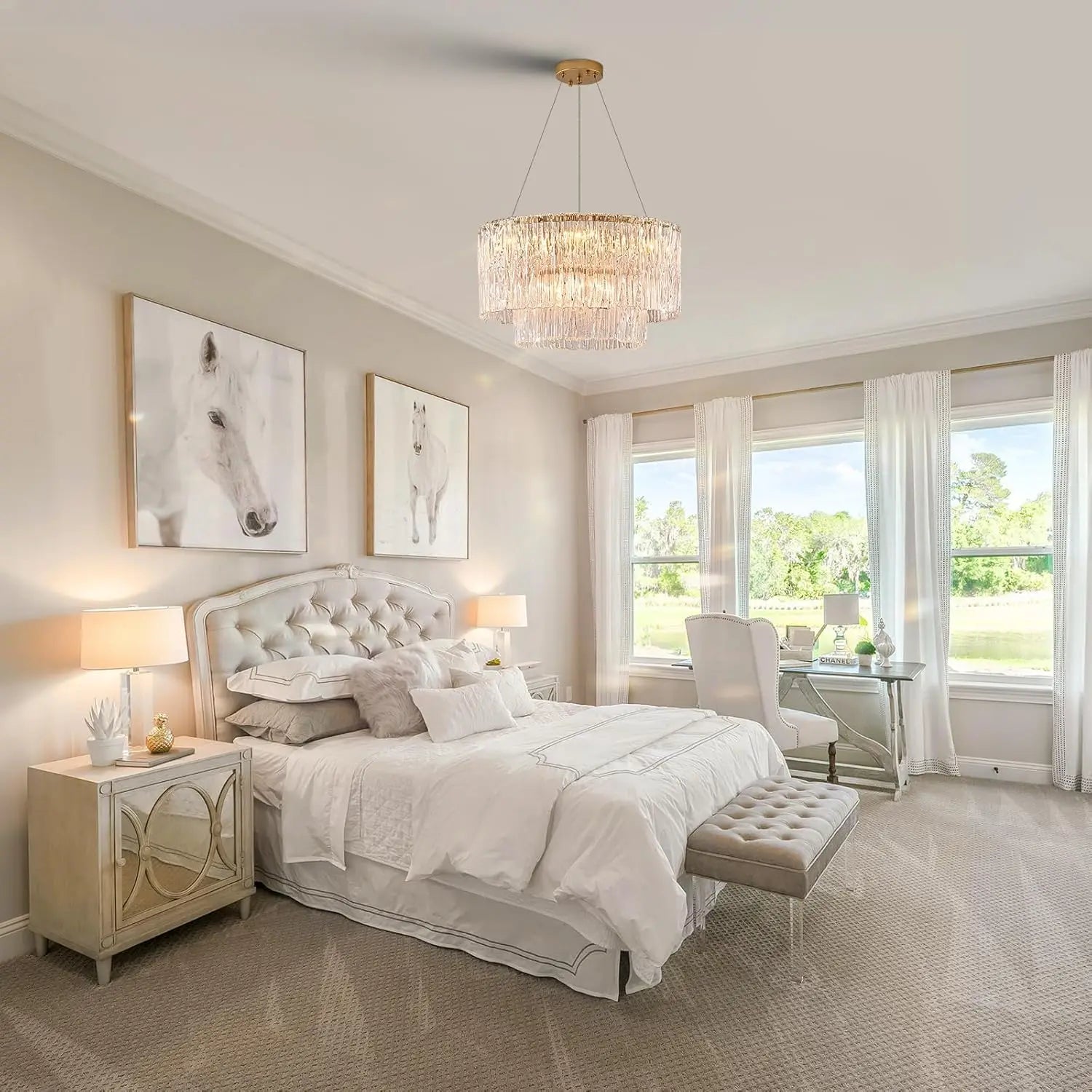 Lustre Moderne Design — Verre