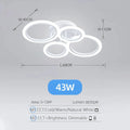 Lustre Anneau LED Design Contemporain — Flush Mount Salon — Chambre et Cuisine