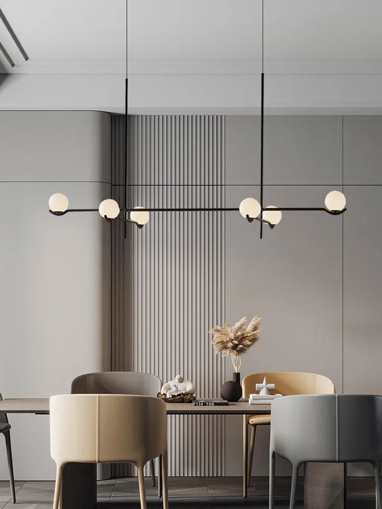Lustre Noir Moderne — Verre