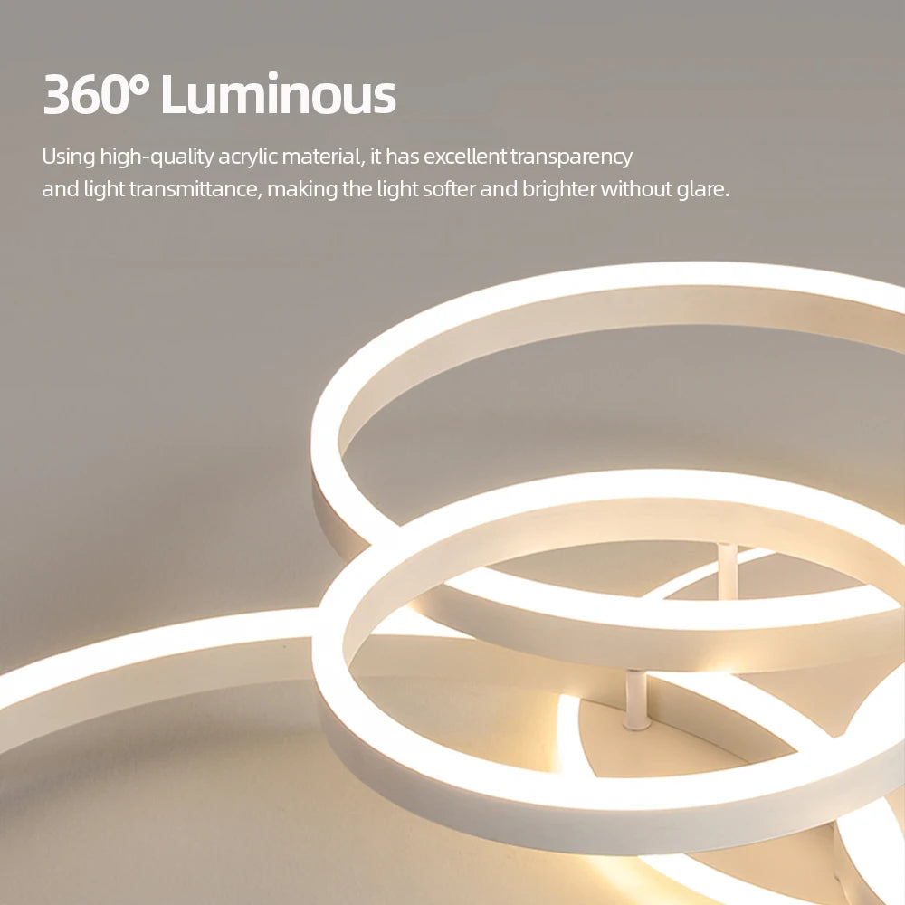 Lustre pour Salon Moderne — Blanc