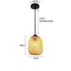 Suspension Bambou Artisanale LED - Lustre Design Naturel 2025