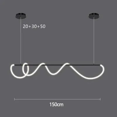 Lustre Cuisine Industriel — Nordique — Doré 150 cm A