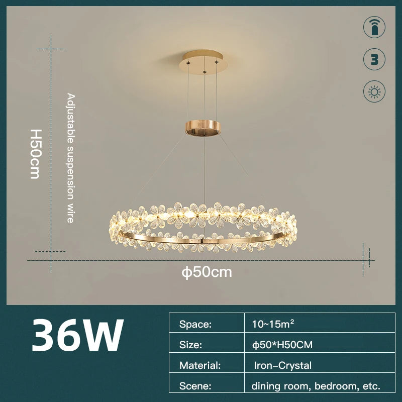 Lustre Cristal — Plafonnier LED Cristal
