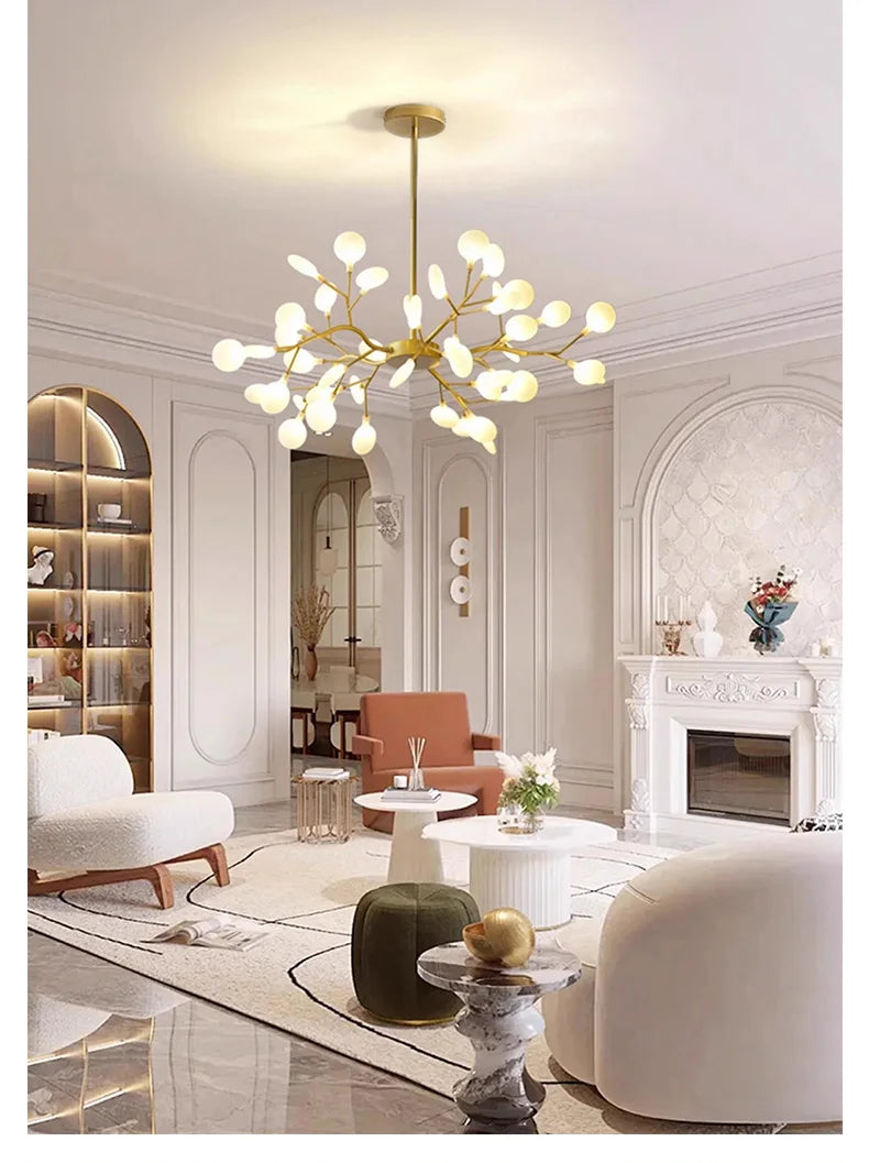 Lustre Fer Forgé — Lustre Branches LED