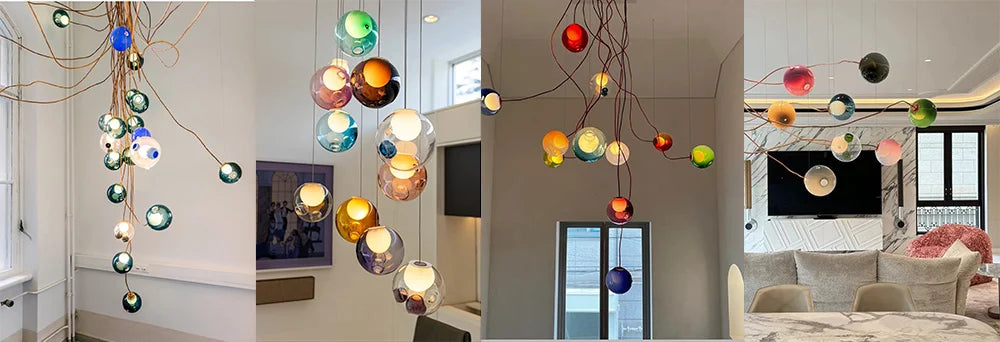 Lustre Design LED — Verre — 16 ampoules Applique murale
