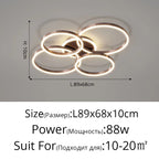 Lustre Chambre Adulte — Doré 3 anneaux