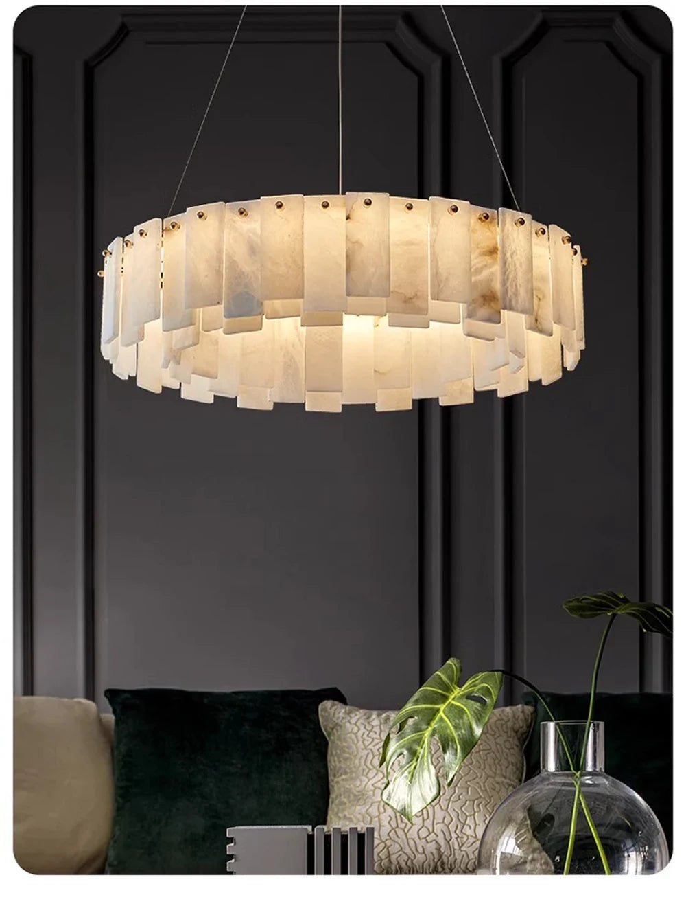 Lustre Design LED — Marbre — 2 Layer 120 80cm