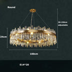 Lustre Cristal Moderne — Métal — 50cm