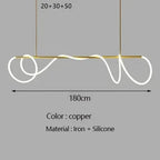 Lustre Cuisine Industriel — Nordique — Doré 150 cm A