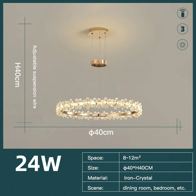 Lustre Cristal — Plafonnier LED Cristal