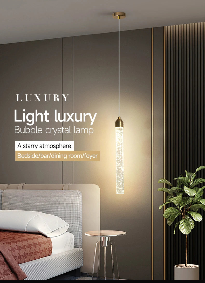 Suspension Cristal Luxe 35cm - Lustre Élégant LED