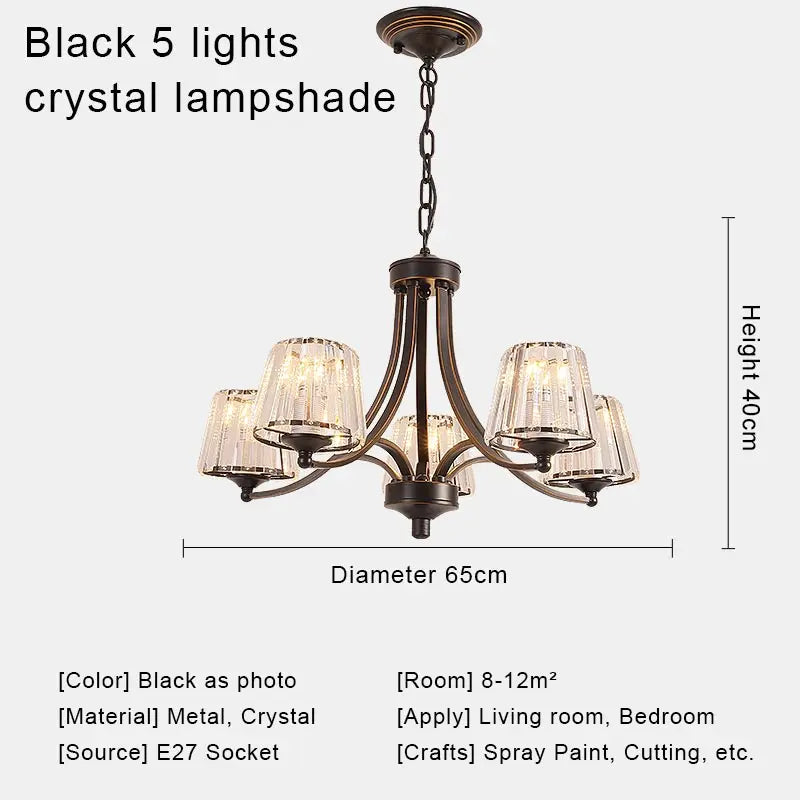 Lustre Salon Moderne — Plafonnier LED Cristal