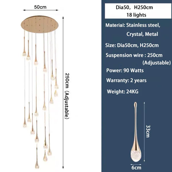 Lustre Salon Moderne — Cristal
