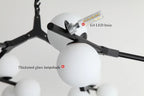 Lustre Boule Design — Noir 24 ampoules