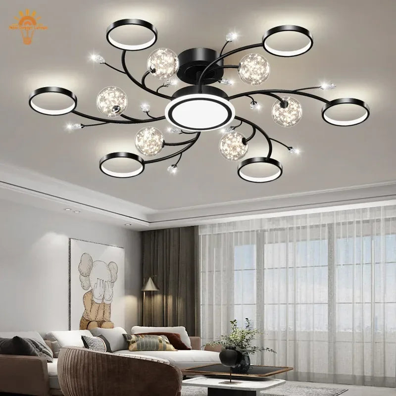 Lustre Salon Noir — Moderne