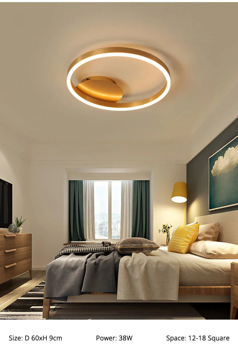 Lustre Chambre Ado — Plafonnier Anneau LED
