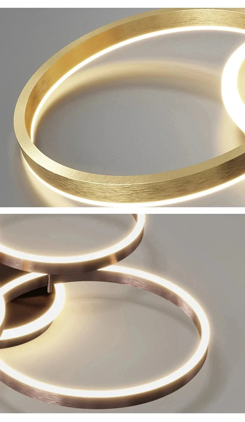 Lustre Design Moderne — 6 ampoules Noir
