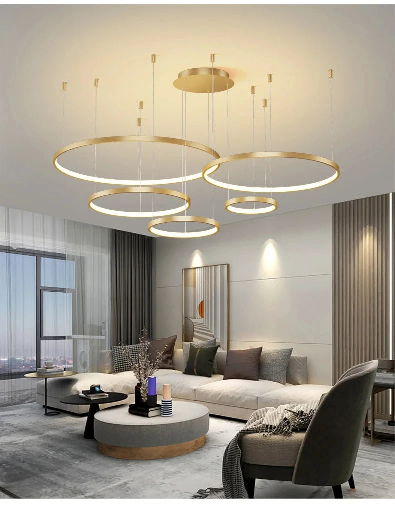 Lustre Salon Industriel — Moderne