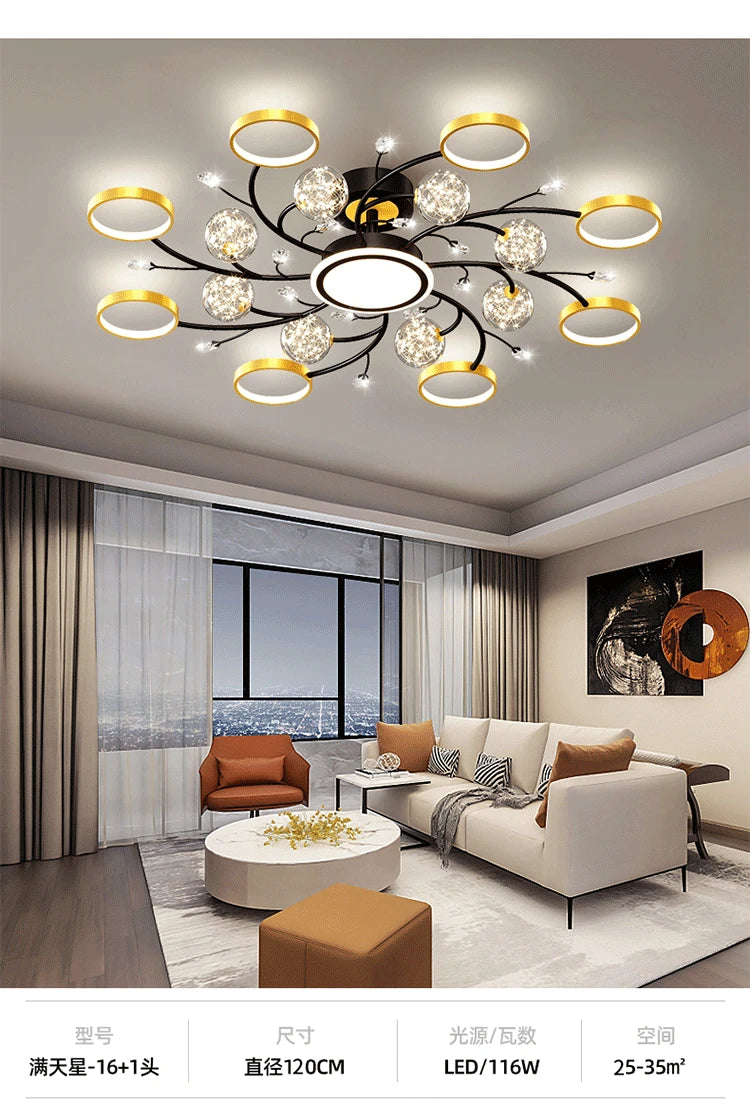 Lustre Salon Noir — Moderne