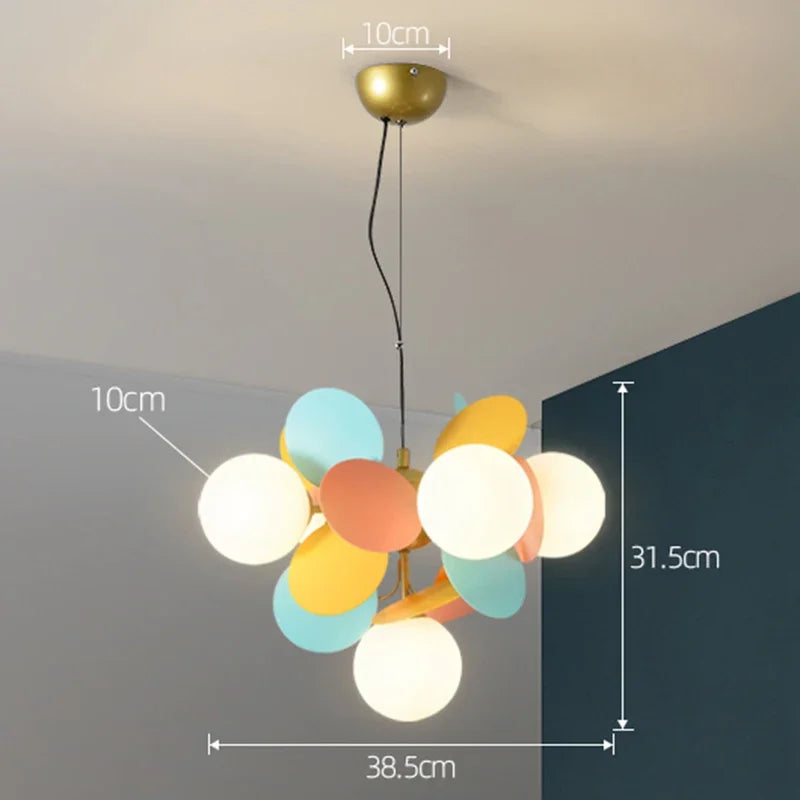 Lustre Araignée Design — Moderne — 10 ampoules blanc