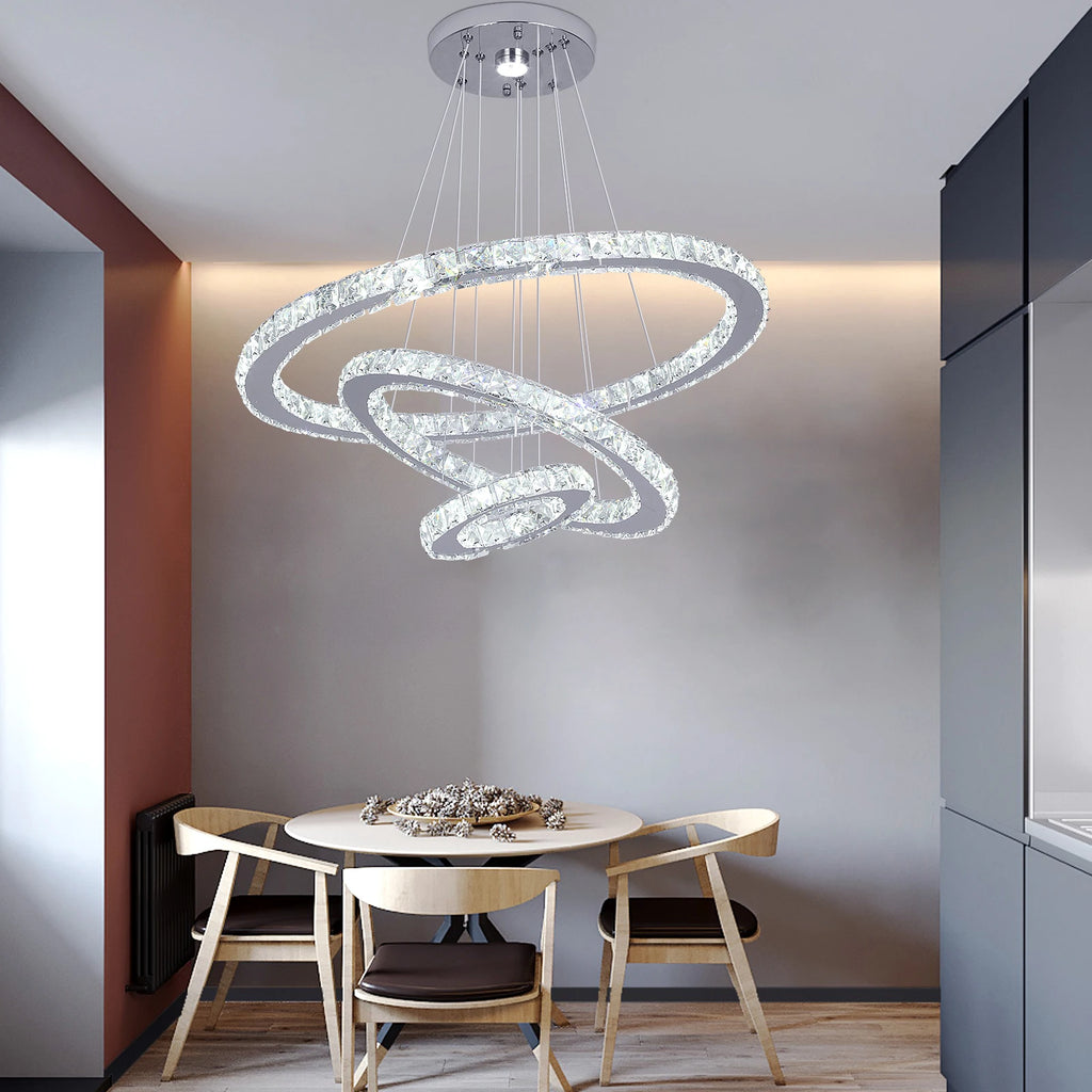 Lustre À Pampilles — Plafonnier LED Cristal