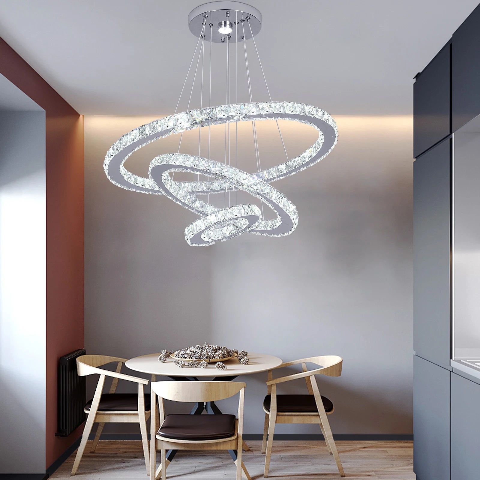 Lustre À Pampilles — Plafonnier LED Cristal