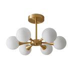 Lustre Cuivre — Plafonnier Boule Moderne