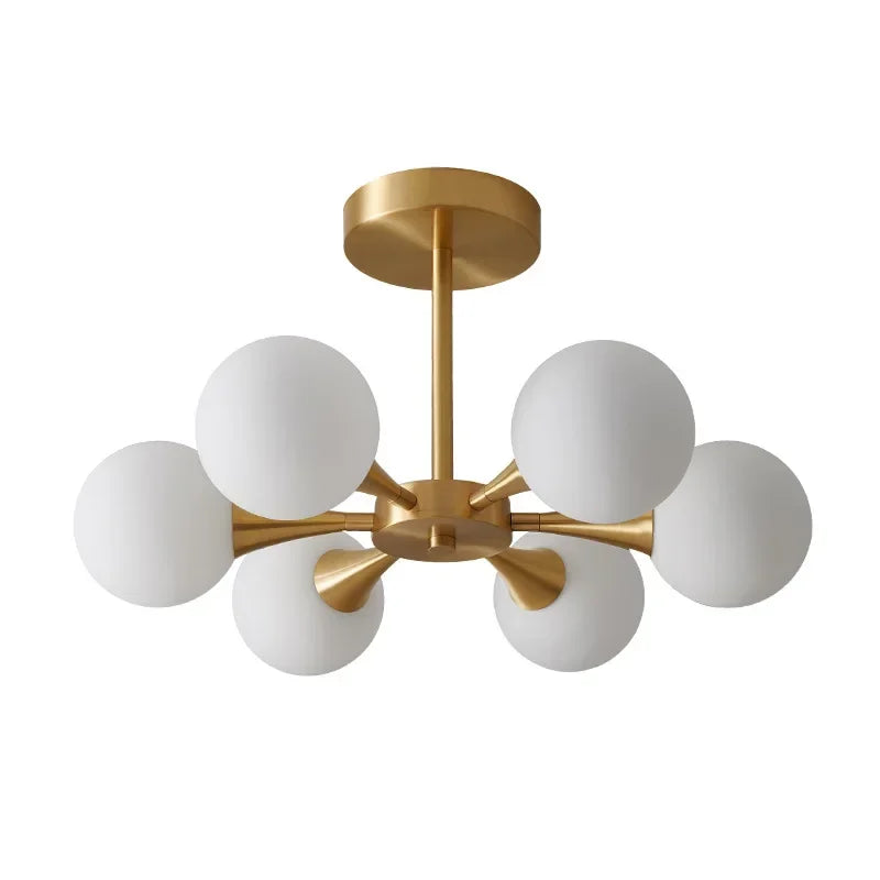 Lustre Cuivre — Plafonnier Boule Moderne