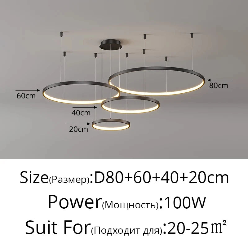 Lustre Salon Industriel — Moderne