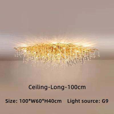 Lustre Luxe Doré — Cristal