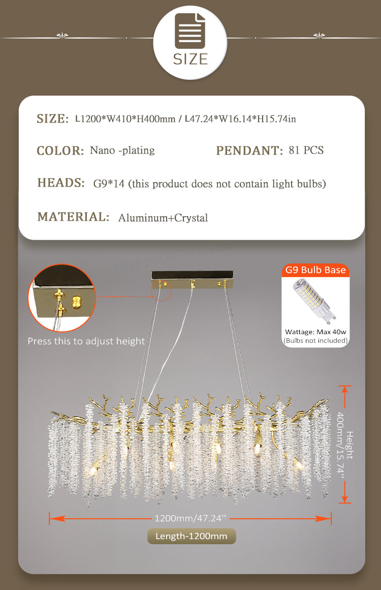 Lustre Luxe Cristal — LED