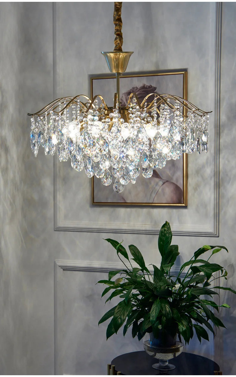 Lustre Haut Plafond — Plafonnier LED Cristal