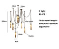 Lustre Aluminium Design — Métal — 7 ampoules