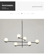 Lustre Noir Moderne — Verre