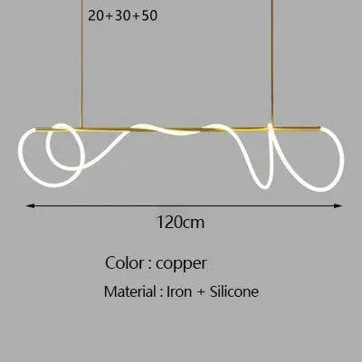 Lustre Cuisine Industriel — Nordique — noir 180cm