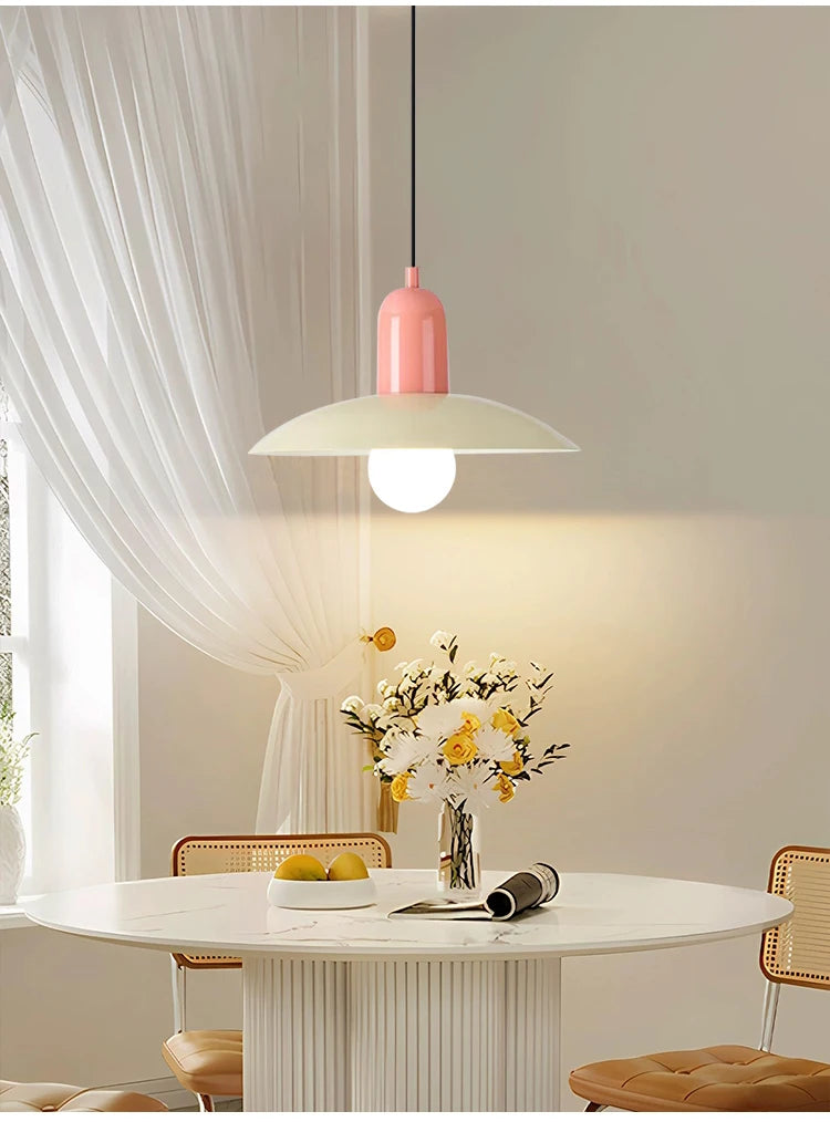 Lustre Nordique Macaron Design — Salle à Manger et Bureau — Style Bauhaus
