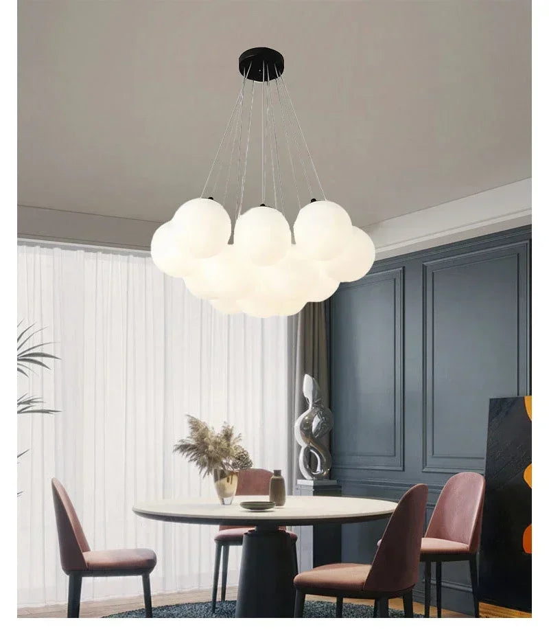 Lustre Blanc Moderne — Salon