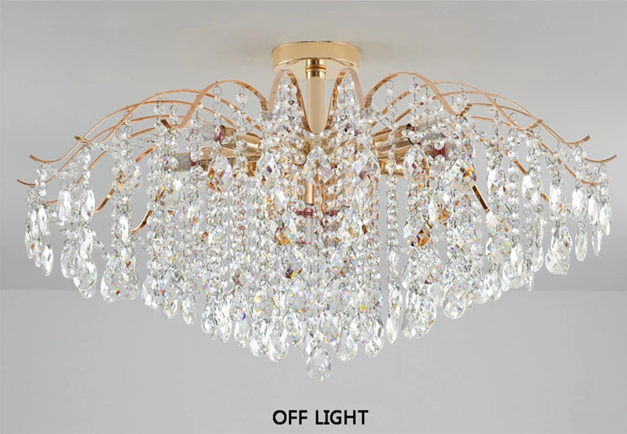 Lustre Baroque — Plafonnier LED Cristal
