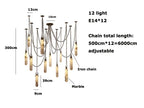 Lustre Aluminium Design — Métal — 7 ampoules