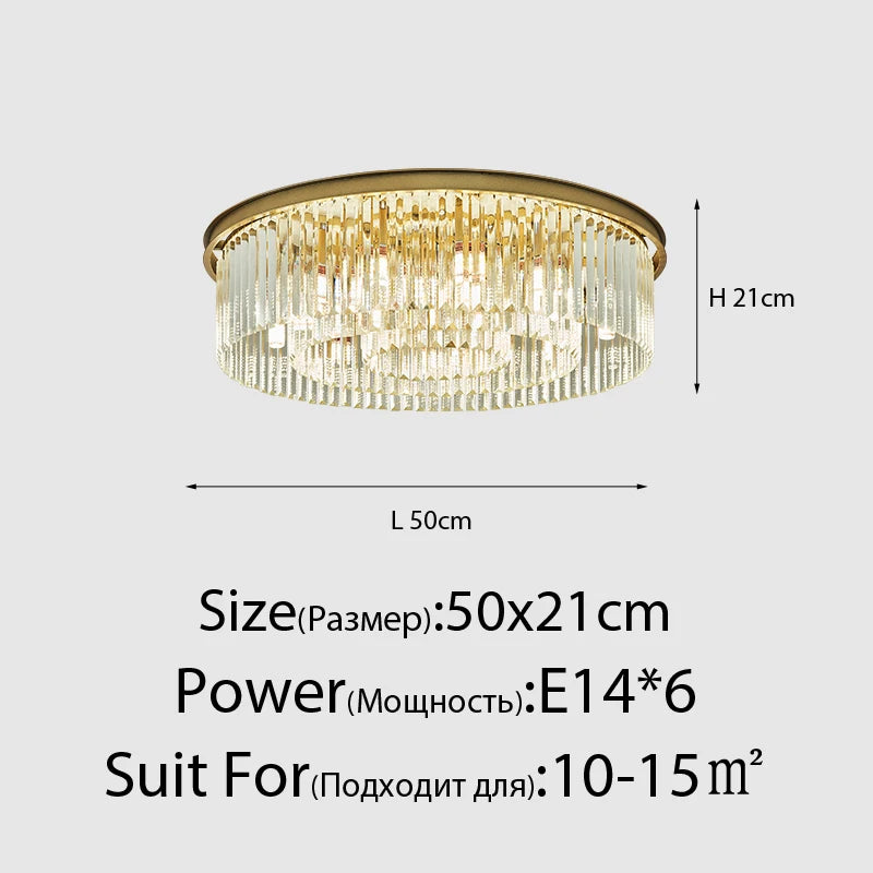Lustre Vintage Industriel — Cristal