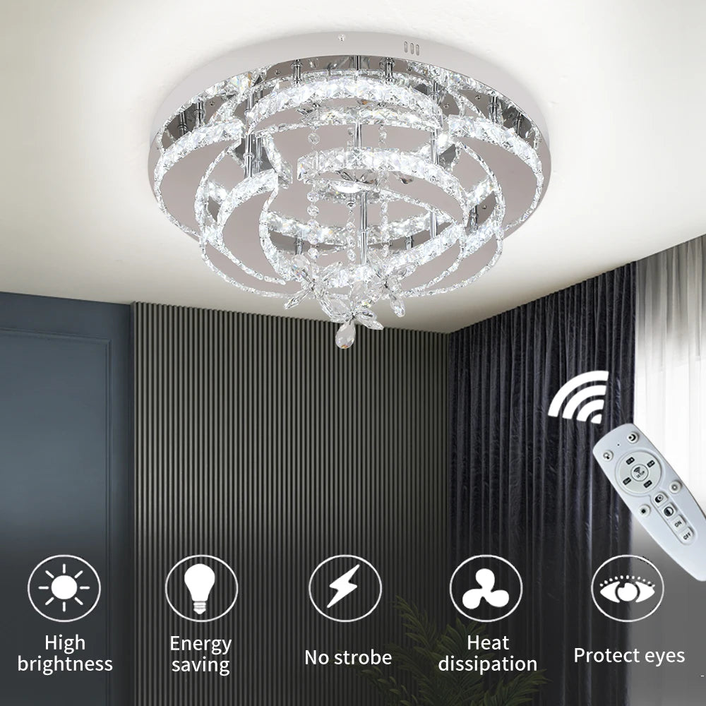 Lustre LED Cristal — Verre
